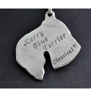 Terrier Kerry Blue - un collier avec un chien, un pendentif de chien sur une chaîne en argent, un bijou unique de la marque Art-Dog