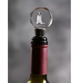 Kooikerhondje - Bottle stopper, crystal wine stopper with photo, personalised gift for bartender by Art-Dog brand