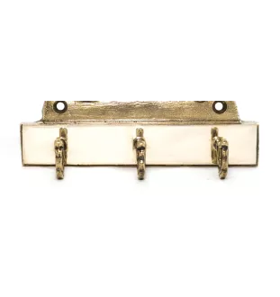 Kerry Blue Terrier, Irish Blue Terrier - key holder with a dog, brass handle for dog accessories, an elegant decoration for the hallway from the Art-Dog brand.