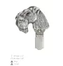 Terrier Kerry Blue - broche avec pince, support pour numéro de départ, épingle argentée pour exposition de chiens de la marque Art-Dog