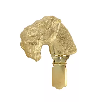 Kerry Blue Terrier clipring pozłacany w pudełku Art-Dog