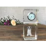 Chien d'eau de la Romagne - montre en cristal avec photo, photo de chien dans un cristal, horloge de bureau personnalisée de la marque Art-Dog