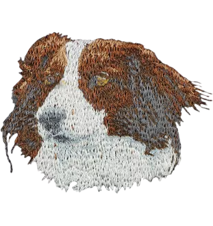 Kooikerhondje - dog-shaped patch, embroidered patch, unique decoration for Art-Dog backpack