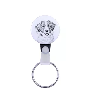Kooikerhondje - keychain with a dog portrait, pendant with the brand's own Art-Dog graphics