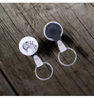 Kerry Blue Terrier, Irish Blue Terrier - keychain with a dog portrait, pendant with the brand's own Art-Dog graphics