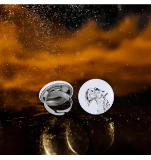 Kerry Blue Terrier, Irish Blue Terrier - women's jewelry with a dog portrait, handmade product, possibility to add your own photo, Art-Dog brand