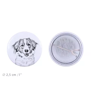 Kooikerhondje - pin with your dog, add your own photo, Art-Dog brand