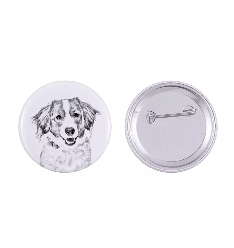 Kooikerhondje - pin with your dog, add your own photo, Art-Dog brand