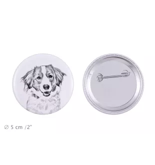 Kooikerhondje - pin with your dog, add your own photo, Art-Dog brand