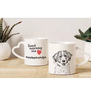 Kooikerhondje kubek z psem good morning serce Art-Dog