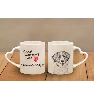Kooikerhondje kubek z psem good morning serce Art-Dog
