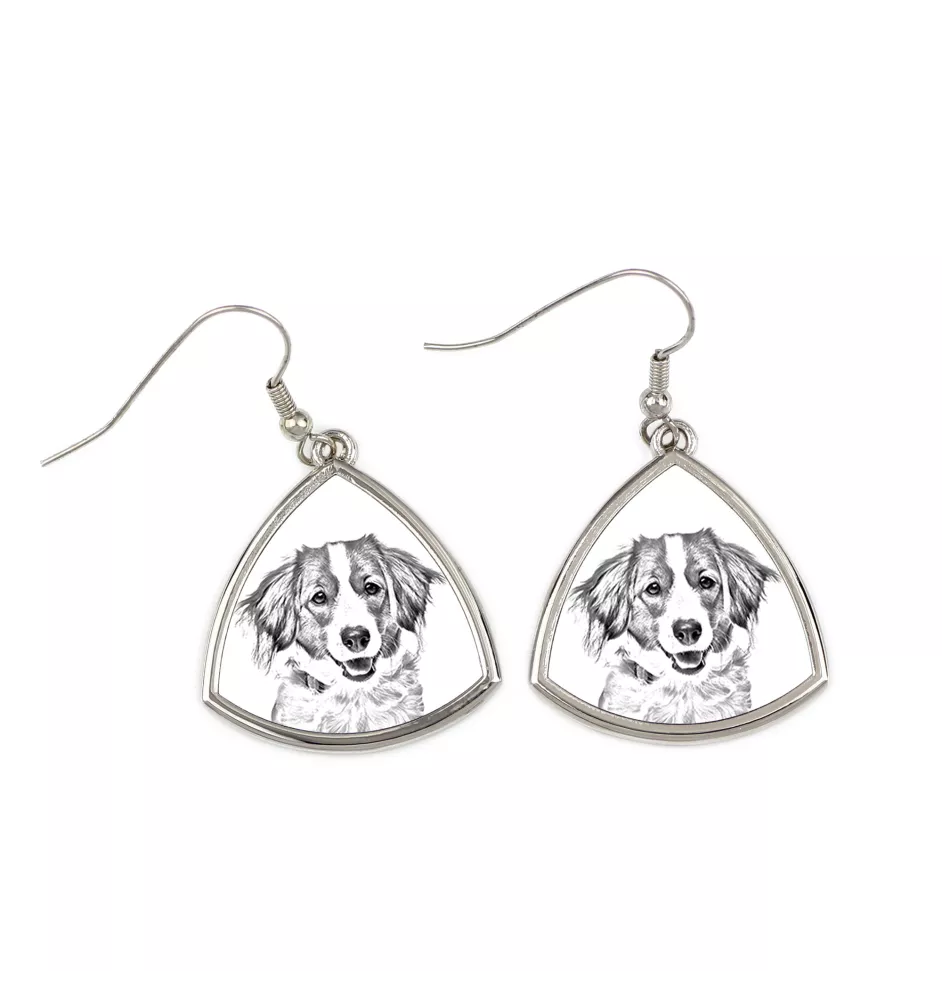 Kooikerhondje - dog earrings, hanging earrings with a picture, personalized jewelry with Art-Dog brand print