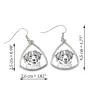 Kooikerhondje - dog earrings, hanging earrings with a picture, personalized jewelry with Art-Dog brand print