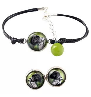 Kerry Blue Terrier, Irish Blue Terrier - Schmuckset mit Ihrem Foto, Schmuckstück für Frauen, handgefertigtes Produkt, handgefertigtes Produkt mit Leidenschaft für die Marke Art-Dog.