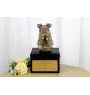 Kerry Blue Terrier, Irish Blue Terrier - an urn with an engraving and a sculpture of a dog, a handmade product by the Art-Dog brand.