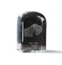Kerry Blue Terrier, Irish Blue Terrier - crystal cube with a photo, photo of a dog in crystal, cubic paperweight from Art-Dog brand