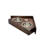 Kerry Blue Terrier, Irish Blue Terrier - wooden stand with bowls for a dog, decorative dog bowls, a gift for adopting a dog from the Art-Dog brand