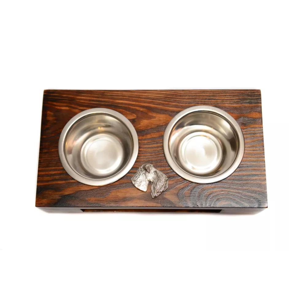 Kerry Blue Terrier drewniany stojak na miski Art-Dog