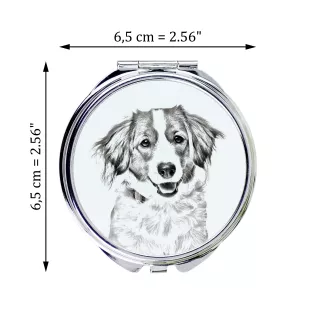 Chien d'eau de la Romagne - miroir de poche avec chien, miroir personnalisé pour sac à main, miroir compact avec impression de la marque Art-Dog