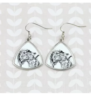 Kerry Blue Terrier, Irish Blue Terrier - Hund Ohrringe, hängende Ohrringe mit Bild, personalisierter Schmuck mit dem Aufdruck der Marke Art-Dog