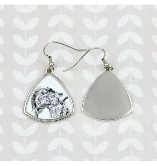 Kerry Blue Terrier, Irish Blue Terrier - Hund Ohrringe, hängende Ohrringe mit Bild, personalisierter Schmuck mit dem Aufdruck der Marke Art-Dog
