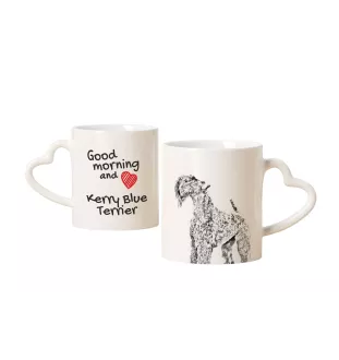 Kerry Blue Terrier, Irish Blue Terrier - Tasse mit Hund, entzückende Tasse mit herzförmigem Henkel, universelles Geschenk der Marke Art-Dog