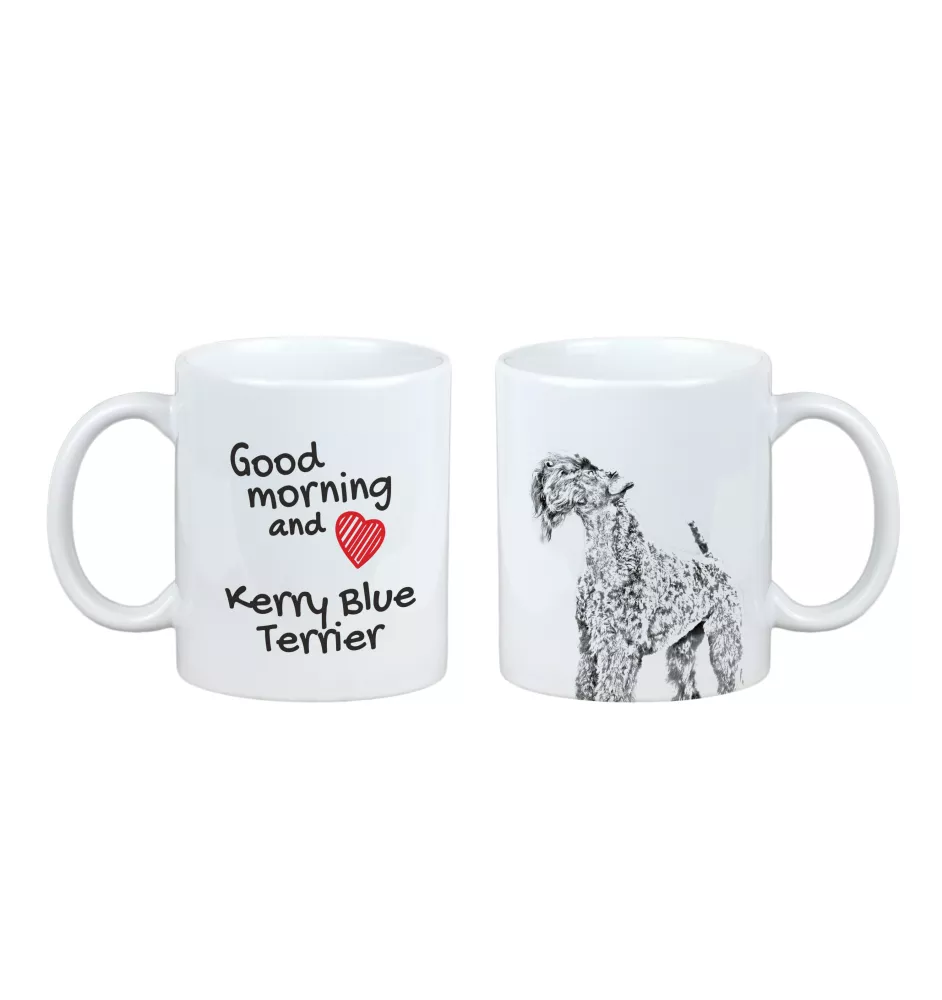 Kerry Blue Terrier kubek z psem good morning Art-Dog