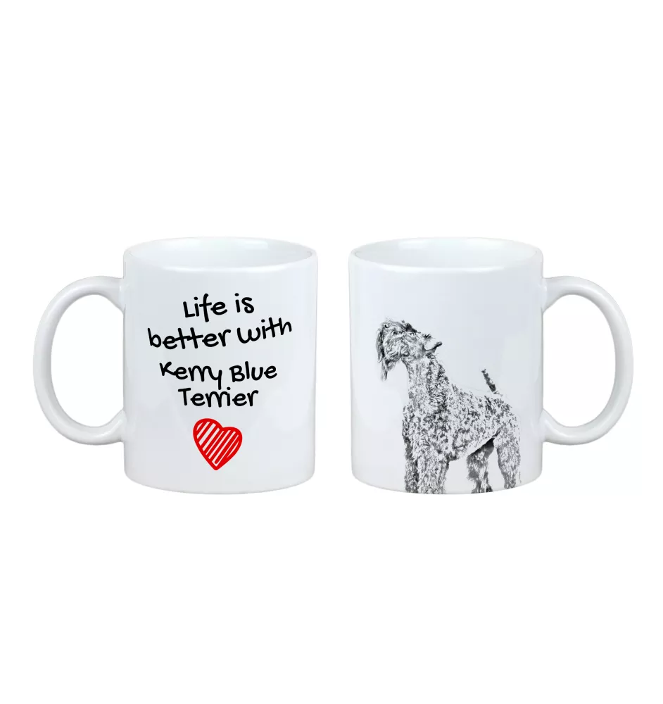 Kerry Blue Terrier, Irish Blue Terrier - Tasse mit Hund, Tasse mit Bild, personalisiertes Geschenk der Marke Art-Dog