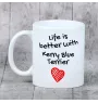 Kerry Blue Terrier, Irish Blue Terrier - cup with a dog, cup with a photo, personalized gift from the Art-Dog brand