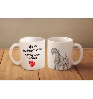 Kerry Blue Terrier, Irish Blue Terrier - Tasse mit Hund, Tasse mit Bild, personalisiertes Geschenk der Marke Art-Dog