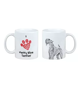 Kerry Blue Terrier kubek z psem I love Art-Dog