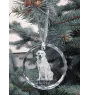 Kuvasz - crystal bauble with a photo, dog photo in crystal, personalized Christmas tree ornament by Art-Dog brand