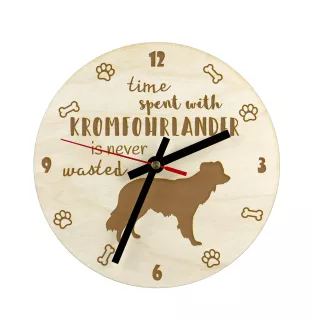 Kromfohrländer - horloge avec chien, horloge en bois avec gravure, horloge personnalisée par Art-Dog
