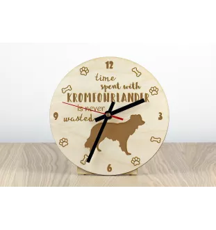Kromfohrländer, Kromi - clock with dog, wooden clock with engraving, personalised clock by Art-Dog