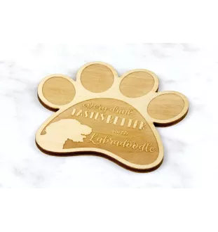 Labradoodle, Labrapoodle - Sous-verre mug, sous-verre gravé avec chien, cadeau pour amoureux des chiens par la marque Art-Dog