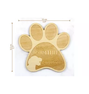 Labradoodle, Labrapoodle - Sous-verre mug, sous-verre gravé avec chien, cadeau pour amoureux des chiens par la marque Art-Dog