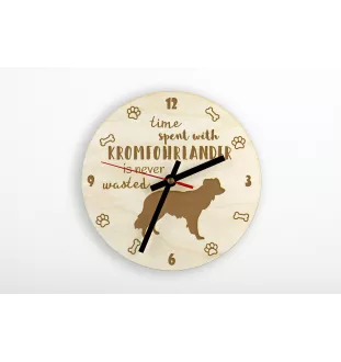 Kromfohrländer, Kromi - clock with dog, wooden clock with engraving, personalised clock by Art-Dog