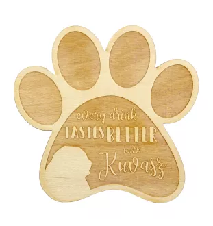 Kuvasz - Sous-verre mug, sous-verre gravé avec chien, cadeau pour amoureux des chiens par la marque Art-Dog