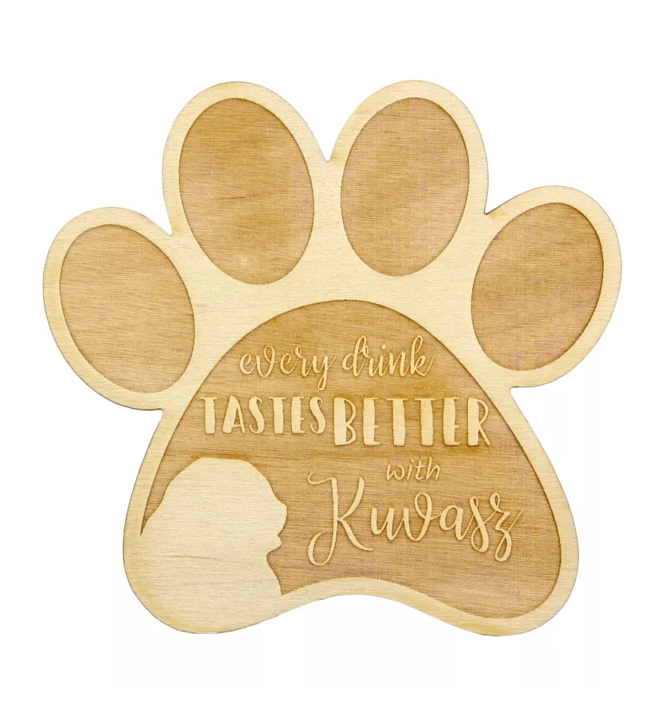 Kuvasz - Sous-verre mug, sous-verre gravé avec chien, cadeau pour amoureux des chiens par la marque Art-Dog