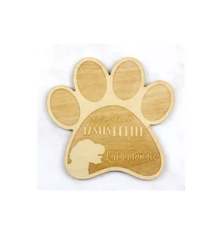 Labradoodle, Labrapoodle - Sous-verre mug, sous-verre gravé avec chien, cadeau pour amoureux des chiens par la marque Art-Dog