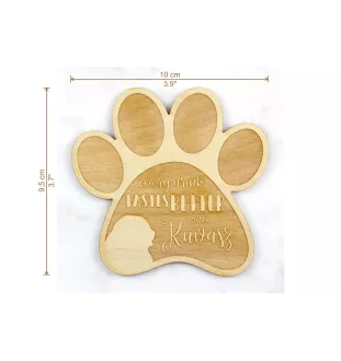 Kuvasz podkładka pod kubek ze sklejki Art-Dog