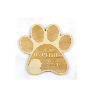 Kuvasz - Sous-verre mug, sous-verre gravé avec chien, cadeau pour amoureux des chiens par la marque Art-Dog