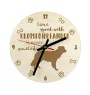 Kromfohrländer, Kromi - clock with a dog, wooden clock, wall clock for dog lovers, clock for desk and shelf, Art-Dog