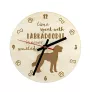 Labradoodle - clock with dog, wooden clock with engraving, personalised clock by Art-Dog