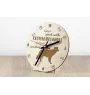 Kromfohrländer, Kromi - clock with a dog, wooden clock, wall clock for dog lovers, clock for desk and shelf, Art-Dog