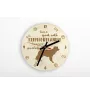 Kromfohrländer, Kromi - clock with a dog, wooden clock, wall clock for dog lovers, clock for desk and shelf, Art-Dog