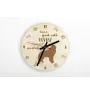 Kuvasz - clock with dog, wooden clock with engraving, personalised clock by Art-Dog