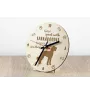 Labradoodle - Hundeuhr, Holzuhr, Wanduhr für Hundefreunde, Tisch- und Regaluhr, Art-Dog