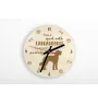 Labradoodle - Hundeuhr, Holzuhr, Wanduhr für Hundefreunde, Tisch- und Regaluhr, Art-Dog