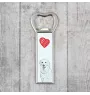 Kuvasz - bottle opener with a dog, personalized fridge opener, unique gift for a man by Art-Dog brand